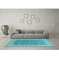 thumbnail image 3 of Ahgly Company Indoor Rectangle Oriental Light Blue Industrial Area Rugs, 7' x 10', 3 of 4