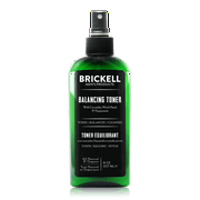 Brickell Men's Balancing Face Toner for Men, Natural and Organic Alcohol-Free Facial Toner with Witch Hazel, 8 Ounce, Scented