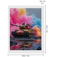 thumbnail image 2 of Diamond Art Kits for Adults - Colorful Tank Amidst Smoke Cloud 5d Diamond Painting for Adults, Diamond Art for Adults Beginners, Frameless Diamond Painting Kits for Adults for Home Wall Decor, 2 of 7