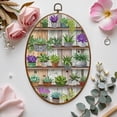 thumbnail image 7 of Canvas Wall Art Vintage Farmhouse Plant Cactus Succulent Wood Shelf Boho Botanical Oval Framed Canvas Prints Vintage Wall Hanging Decor for Home Office Nursery Family Gift 8.6"x11.4", 7 of 7