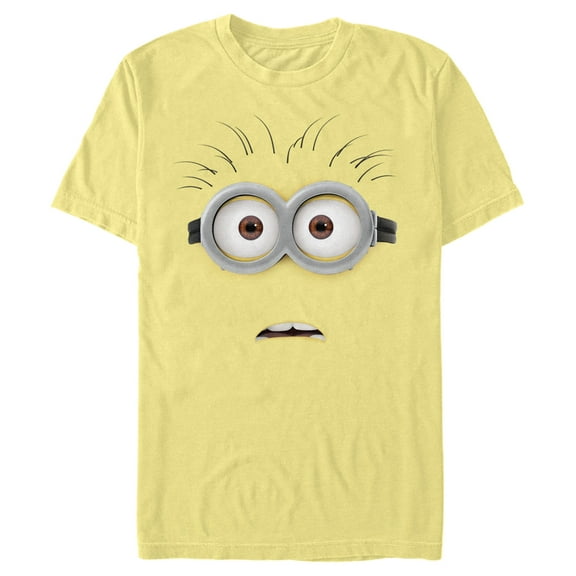 Men's Despicable Me Minions Stunned Big Face Jerry  Graphic Tee Banana 3X Large