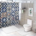 thumbnail image 7 of Orinice Ambesonne Moroccan shower curtain, old cushion style inspired mix Moroccan tiles modern shades art print, fabric fabric bathroom décor 69x72, 7 of 7