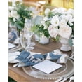 thumbnail image 2 of Blue Christmas Cloth Napkins Set of 8, Xmas Elk Snowflake Blue Plaid Washable Reusable Dinner Cocktail Napkin for Kitchen Party Wedding Banquet Holiday Baby Shower Table Decor, 2 of 7