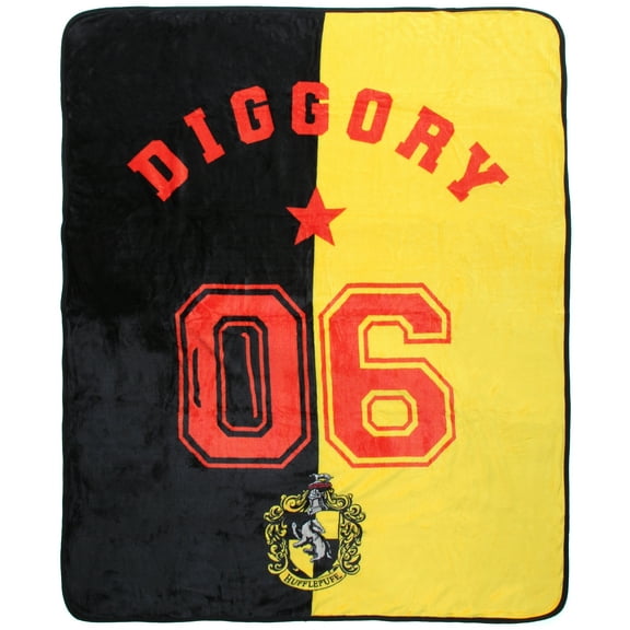 Harry Potter Cedric Diggory Hufflepuff Silk Touch Throw Blanket 50" x 60" (127cm x 152cm)