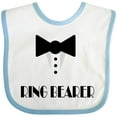 thumbnail image 3 of Inktastic Ringbearer Mock Tux Wedding Tuxedo Boys Baby Bib, 3 of 4
