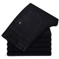 thumbnail image 3 of Pantalones vaqueros rectos holgados negros puros de estilo clásico para hombre, pantalones casuales de tela suave elástica para negocios de otoño e invierno, pantalones de marca para hombre, 3 of 5