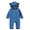 Blue, variant on Fleece Baby Bodysuits Infant Onesie Kids Hooded One Piece Romper Outerwear Toddler Jacket Fleece Jacket Coat Zipper Jumpsuits Pink,2 Years