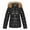 Black, variant on Casual Winter Warm Coats for Women, Ladies Solid Hooded Slim Down Coat Short Blouse Black L