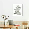 thumbnail image 2 of ONETECH Scotland Map Wall Art Print - Silhouette Decor Print with Coordinates. Makes a Great Scottish-Themed Gift. Shades of Grey, Black &amp; White., 2 of 4