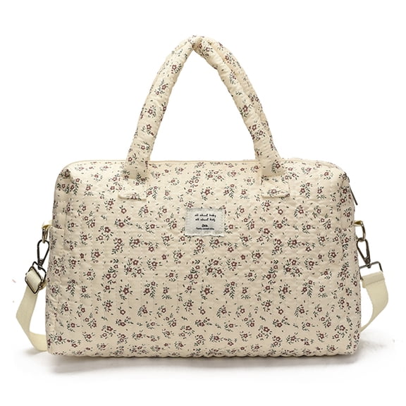 husxh Women Canvas Crossbody Bag Large Tote Bag Floral Printed Shoulder Bag (Style 2)