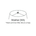 thumbnail image 2 of Cloth & Wire Rectangle Bell Hardback Lampshade with Washer Fitter, Black Natural Fabric Lampshade with White Lining for Table Lamps, 5" Top x 12" Bottom x 9" Height, 2 of 3