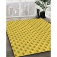 thumbnail image 2 of Ahgly Company Indoor Round Patterned Bold Yellow Area Rugs, 5' Round, 2 of 6