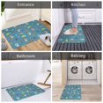 thumbnail image 5 of Rateoe Teeth Cosmonaut Pattern Flannel Door Mat Indoor Outdoor Entrance, Waterproof All-Weather Doormat,Fade Resistant, Low Profile Entryway Mat 16x24in, 5 of 7