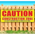 thumbnail image 2 of Caution Construction Zone 13 oz Vinyl Banner With Metal Grommets, 2 of 5