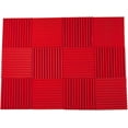 thumbnail image 2 of 12 Pack Acoustic Panels Studio Foam Wedges 1" X 12" X 12" Red, 2 of 5