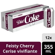 Diet Coke Feisty Cherry 355mL Cans 12 Pack