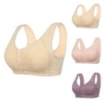 thumbnail image 2 of Npasoilc full coverage bra no Underwire for womenWomen's Comfortable Casual Large Size Fashion Bra Without Steel Ring Front Buckle, 2 of 5