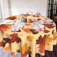 thumbnail image 3 of Nappe Ronde en Érable d'Automne de l'Action de Grâce 60 Pouces Couverture Anti-Déversement pour Décoration de Table de Cuisine, 3 of 5