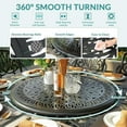 thumbnail image 7 of MEETWARM 10-Piece Outdoor High Patio Dining Set, Free-Rust Cast Aluminum Patio Bar Table and Chairs Set, Includes 8 Swivel Bar Stools & 64" Bar Height Dining Table W/ 35.4" Lazy Susan, Umbrella Hole, 7 of 7