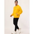 thumbnail image 4 of Sudadera con capucha para hombre, con cremallera completa, manga larga, ligera, sólida, deportiva, con capucha, pequeña, amarilla Unique Bargains Sudadera, 4 of 6