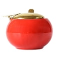 thumbnail image 1 of Bol à Sucre Coloré avec Couvercle Doré, Contenant à Sucre 10x8 cm Pot à Épices, Pot à Sucre et Sel Bocal d'Assaisonnement, Bocal de Rangement pour Sucre-Rouge-350 ml 12,3 Oz, 1 of 7