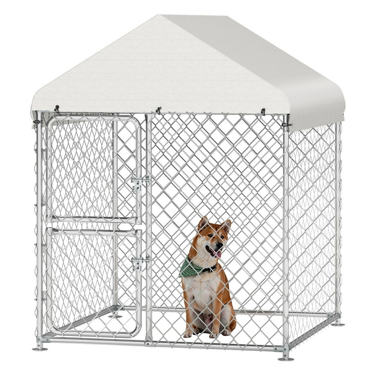 Uforic Outdoor Dog Kennel, Square Dog Crates Fence with