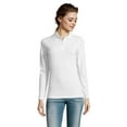 thumbnail image 2 of SOLS Womens Perfect Long Sleeve Pique Polo Shirt, 2 of 5