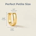 thumbnail image 7 of Chunky Huggie Earrings for Women,14K Gold Plated Hypoallergenic Sterling Silver Minimalist Lightweight Small Gold Hoop Earrings, 7 of 7