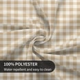 thumbnail image 6 of Round Tablecloth 60 Inch, Beige Gingham Circle Tablecloth Water Resistant Table Covers Dining Table Cover for Kitchen Dining Picnic Party Home Decoration, 6 of 8
