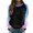 Sky Blue, variant on Bibifish Womens Sweatshirt Gradients Color Print Crewneck Raglan Sleeve Long Sleeve Pullover Tops Casual Loose Fit Daily Sweatshirts