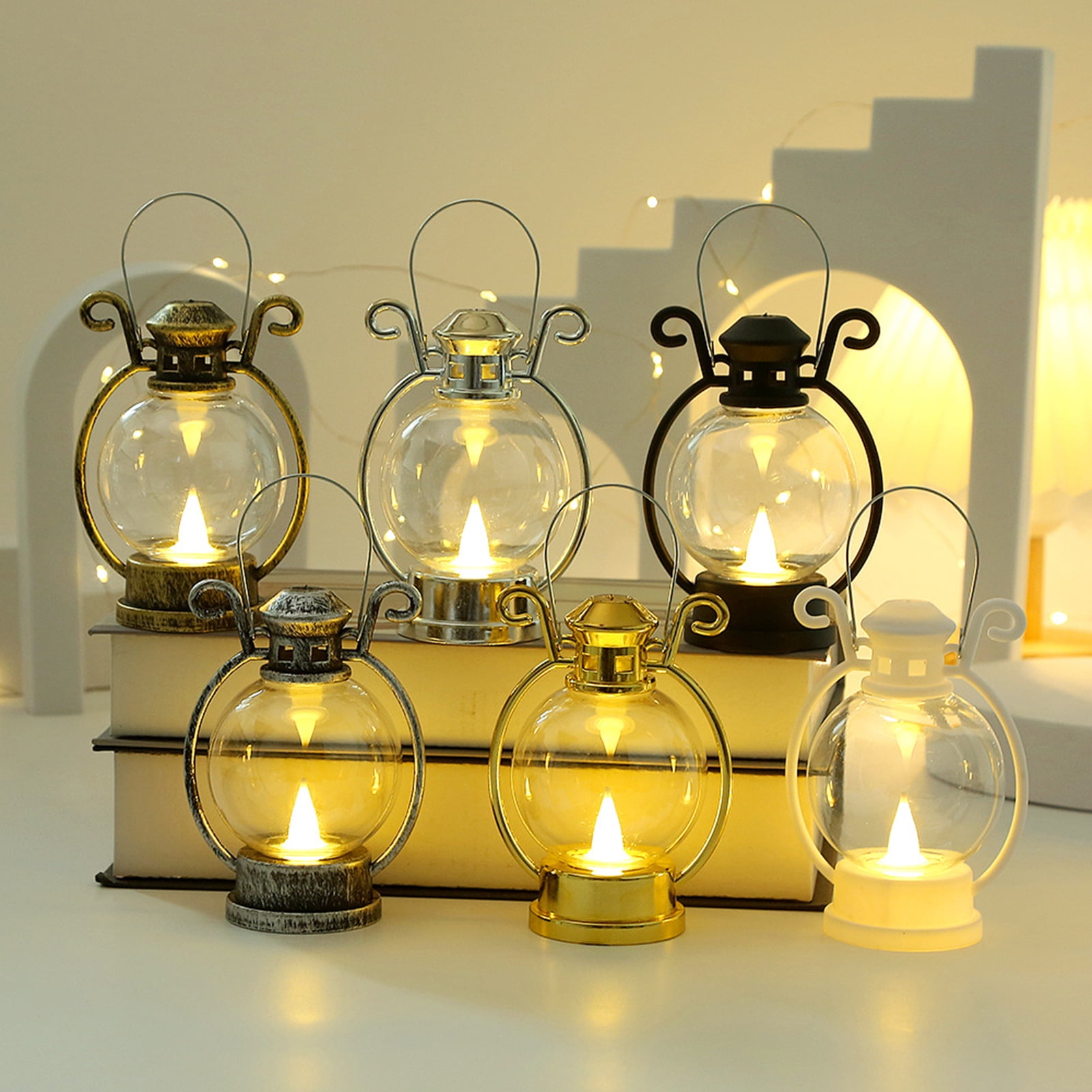 Hariumiu Decor Halloween LED Lantern Retro Battery Powered Portable