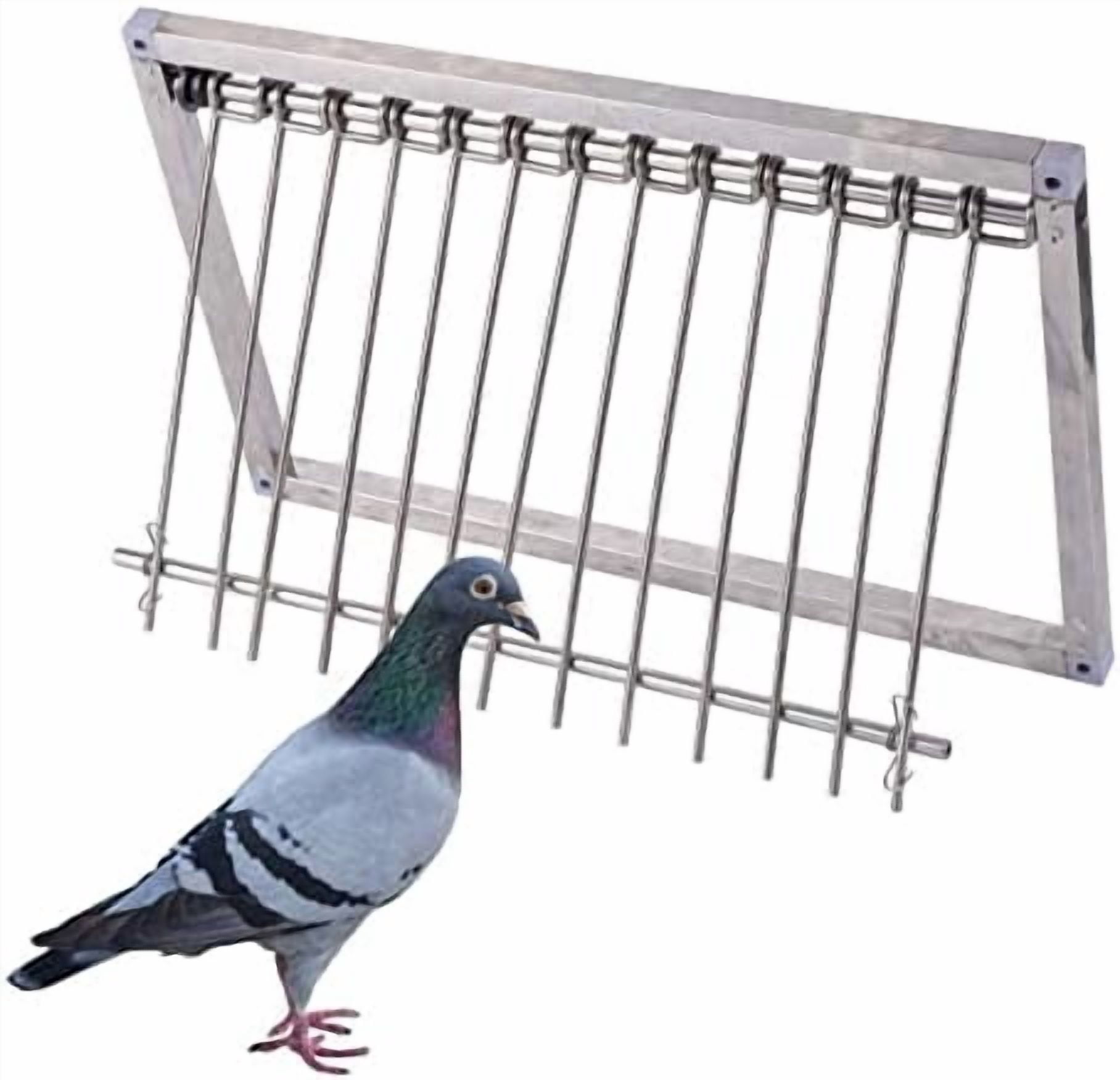 1PC Bird Cages Trap Stainless Steel Pigeon Trap Door Wire Bars Frame Entrance U-Trap for Pigeon Birds House Door (29 * 26 cm)