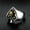 Silver, variant on Vintage Peach Heart Playing Card Skull Head Men's Ring