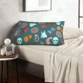 thumbnail image 5 of Plush Throw Pillow Covers, cute Skull organ Pillow Cases with Invisible Zipper, Breathable Microfiber Pillow Cases Standard Size for Sleeping Bedroom Sofa Living Room 14x20, 5 of 5