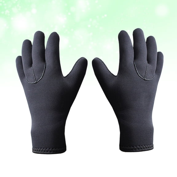 LULULION Black Neoprene Diving Gloves for Fishing and Snorkeling with Excellent Elasticity 3MM