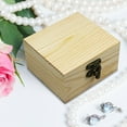 thumbnail image 4 of Unfinished Mini Wood Craft Box with Hinged Lid and Magnetic Closure, 3.74 Inch - Perfect for Arts, Crafts, and Personalized Gifts, 4 of 6