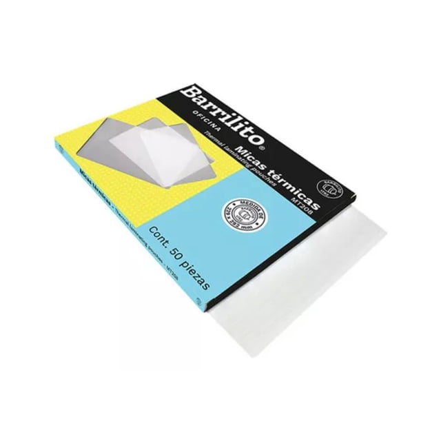 50 Piezas Micas Térmicas Barrilito Tamaño Carta 22.9x29.2cm