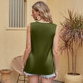 thumbnail image 6 of Fjuchai Womens Silk Stain Shirt Tops for Female Sleeveless Tees Summer V-Neck T-Shirt Shirt S-XXL, 6 of 9