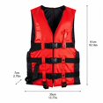 thumbnail image 2 of Adult Life Vest, Women’S Life Jacket Heavy Duty Nylon Personal Flotation Device for Jet Ski Wakeboarding Paddleboarding Rafting Emergency Water Rescue Marine Safety Vest, 2 of 5