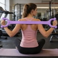 thumbnail image 6 of Elastic Resistance Bands with Handles - Exercise Bands for Arm, Back, and Shoulder Training - Lightweight Portable Fitness Straps for Yoga and Pilates, Purple, 18x3.9 Inch, 1 PCS, 6 of 6