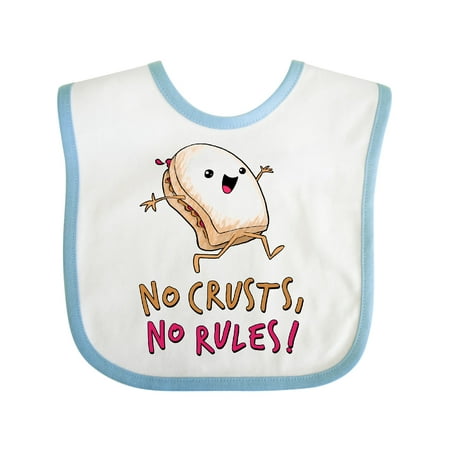 

Inktastic No Crusts No Rules- Silly PB&J Sandwich on the Loose Gift Baby Boy or Baby Girl Bib