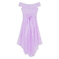 thumbnail image 4 of YONGHS Kids Flower Girls Off Shoulder Party Beaded Sash Dress Lavender 12, 4 of 4