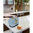 thumbnail image 3 of Light Blue Sunshine Sunflower Toaster Cover 4 Slice, Large Kitchen Appliance Covers, Pastoral Bees Farmhouse Floral Toaster Oven Cover with Loop, Bread Machine Cover Polyester Dust Cover Protection, 3 of 4