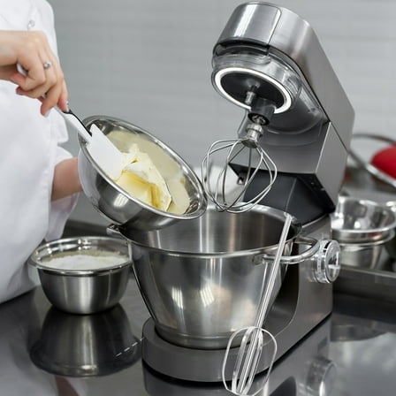 WASHWEPE 1Pack Hand Held Mixers Kitchen Electric Sourdough Accessories Silver