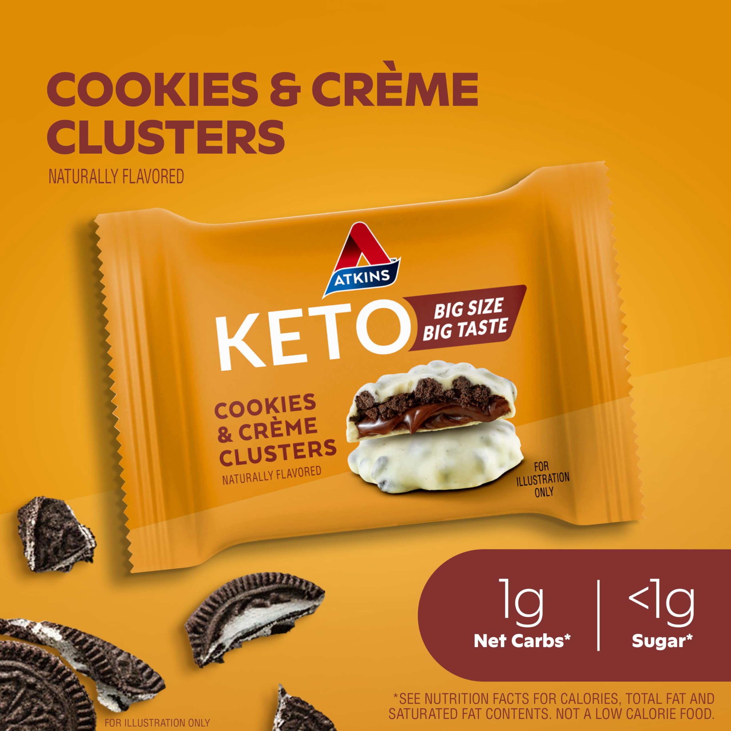 Atkins Cookies Cra Me Clusters High Fiber Carb 8 Count