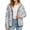 Blue Forest Toile De Jouy, variant on Blue Forest Toile De Jouy Print Fleece Jacket for Women with Pockets Lightweight Button Down Coat 2026 Winter Fall Outerwear Warm Outdoors Jackets Cozy Fuzzy Jackets for Hiking Travel, 3XL