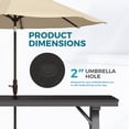 thumbnail image 2 of Ciokea Outdoor Patio Dining L-Shape Table, 66.9x31.9 IN HDPS Aluminum Frame Table for Backyard Poolside Lawn, Black, 2 of 6