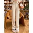 thumbnail image 3 of Pantalones de otoño para mujer, lisos, combinables, sencillos, informales, de cintura alta, para oficina, elegantes, holgados y cómodos, ropa de calle Ulzzang, 3 of 6