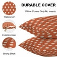 thumbnail image 5 of Outdoor Waterproof Throw Pillow Covers Set of 2 Orange Polka Dots Decorative Pillowcases Lumbar Outdoor Pillows Cushion Case 20x12 Inch Cute Solid Color Patio Pillows for Couch Sofa Bed Garden, 5 of 9