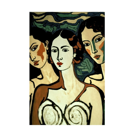 Canvas Wall Art - Treechild 'The Soul Sisters' Wall Art for Living Room, Bedroom, or Office D?cor by Trademark Fine Art - 12 x 19 Inches